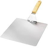 com-four® Pizzaschaufel aus rostfreiem Edelstahl - Pizza-...