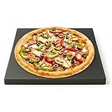 Tomishop Pizzastein für Backofen & Grill – 375x297x20mm...