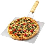 com-four® Pizzaschaufel aus rostfreiem Edelstahl - Pizza-...