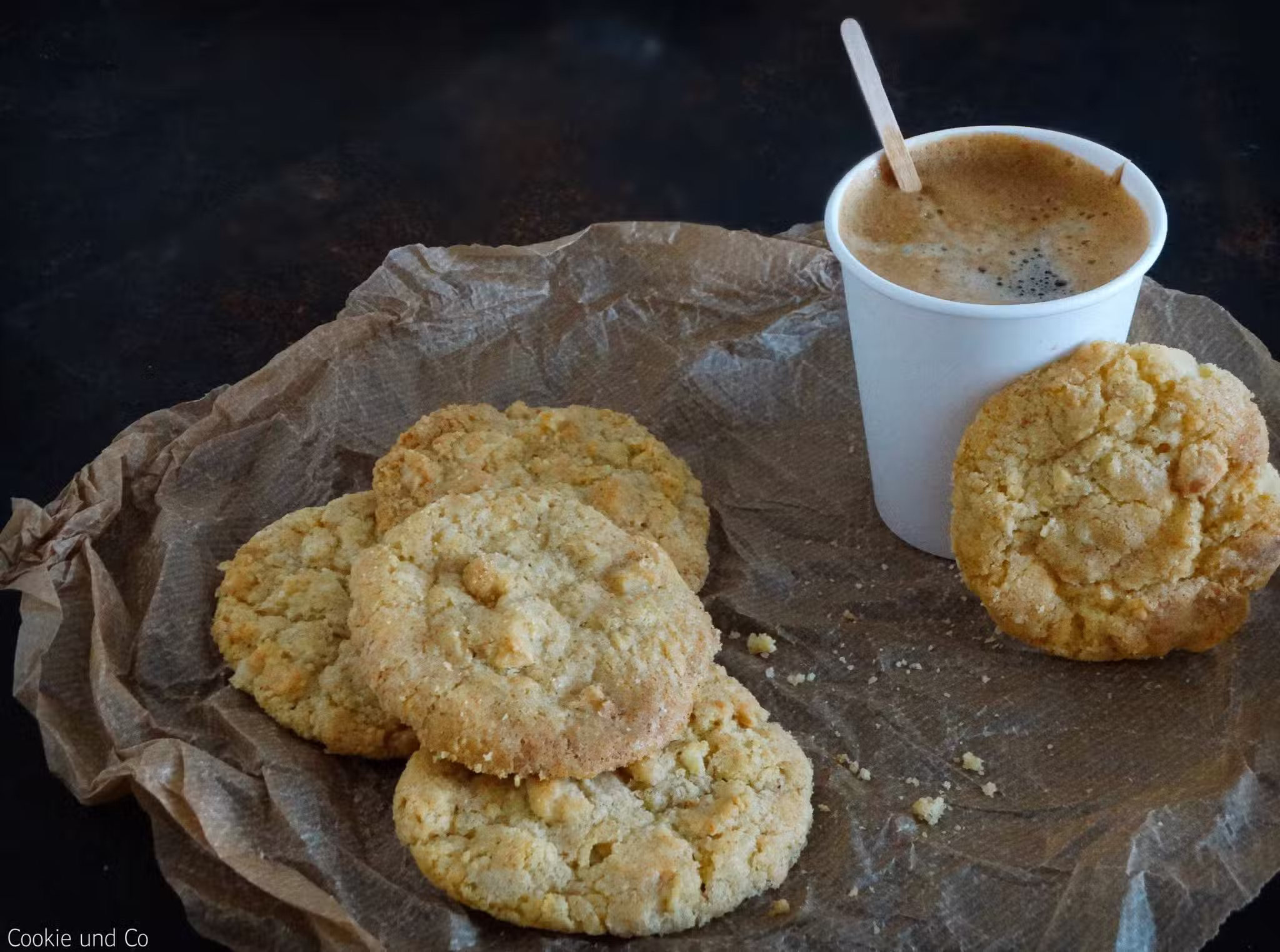 White Chocolate Macadamia Cookies wie von Subway