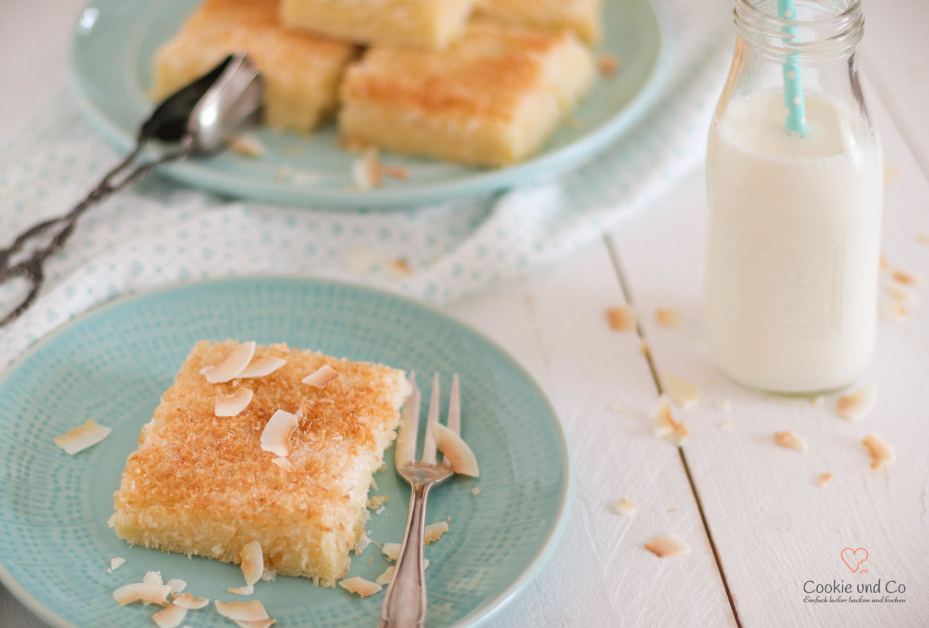 Buttermilchkuchen mit Kokos: einfach &amp; schnell