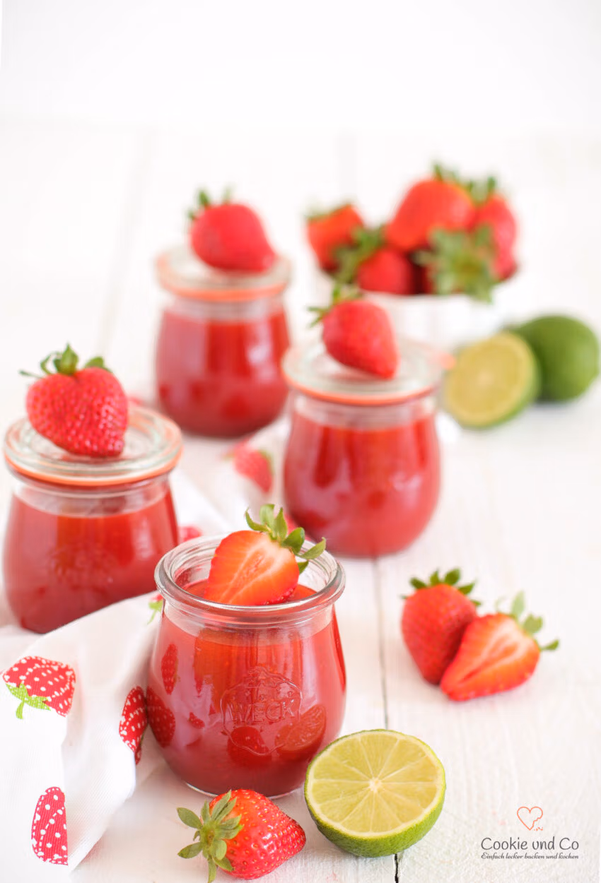 Erdbeer-Limetten-Konfitüre