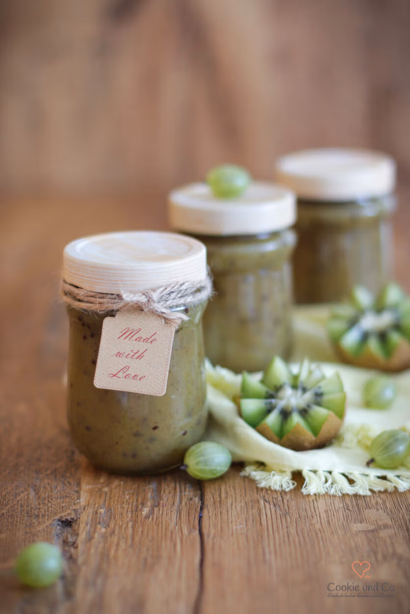 Stachelbeer-Kiwi-Konfitüre