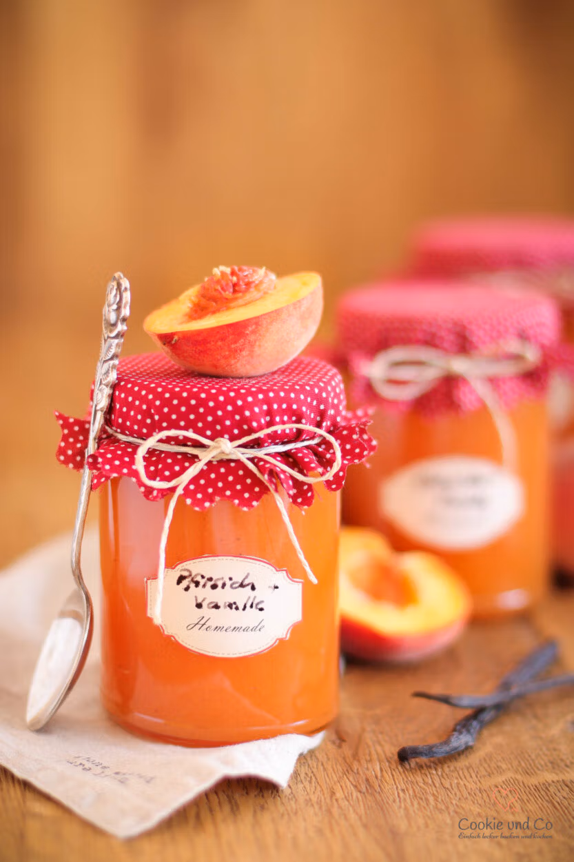 Pfirsich-Vanille-Konfitüre
