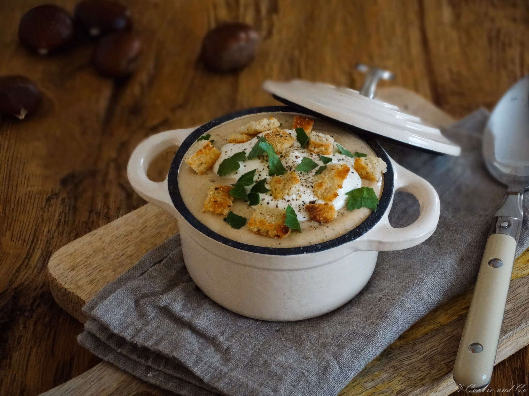 Einfache Maronen-Cremesuppe