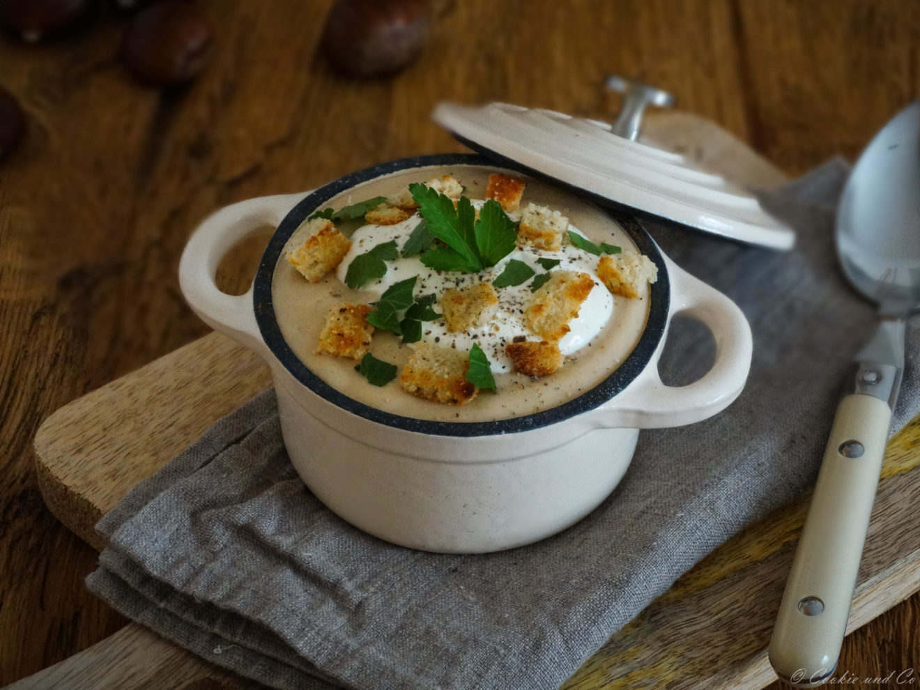 Einfache Maronen-Cremesuppe