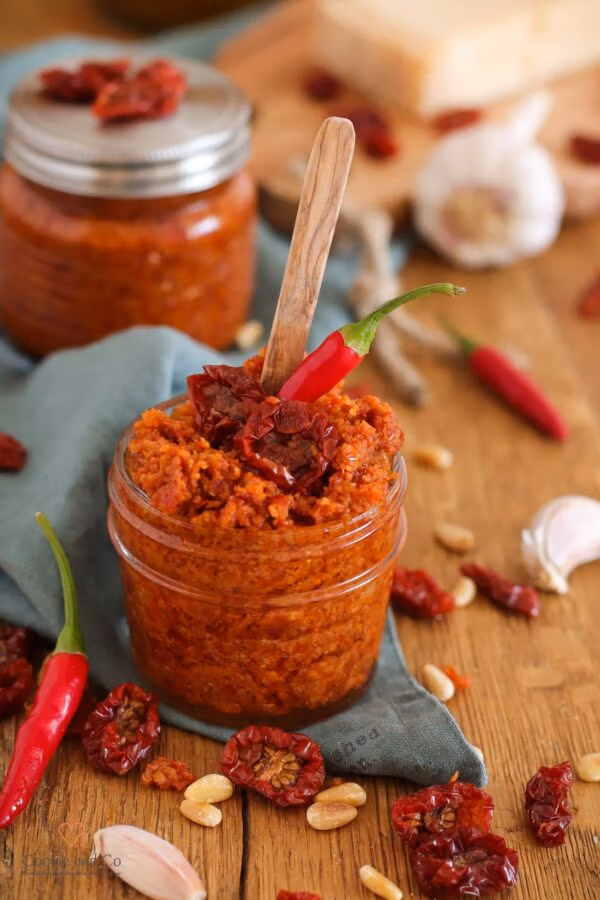 Pesto mit getrockneten Cherrytomaten