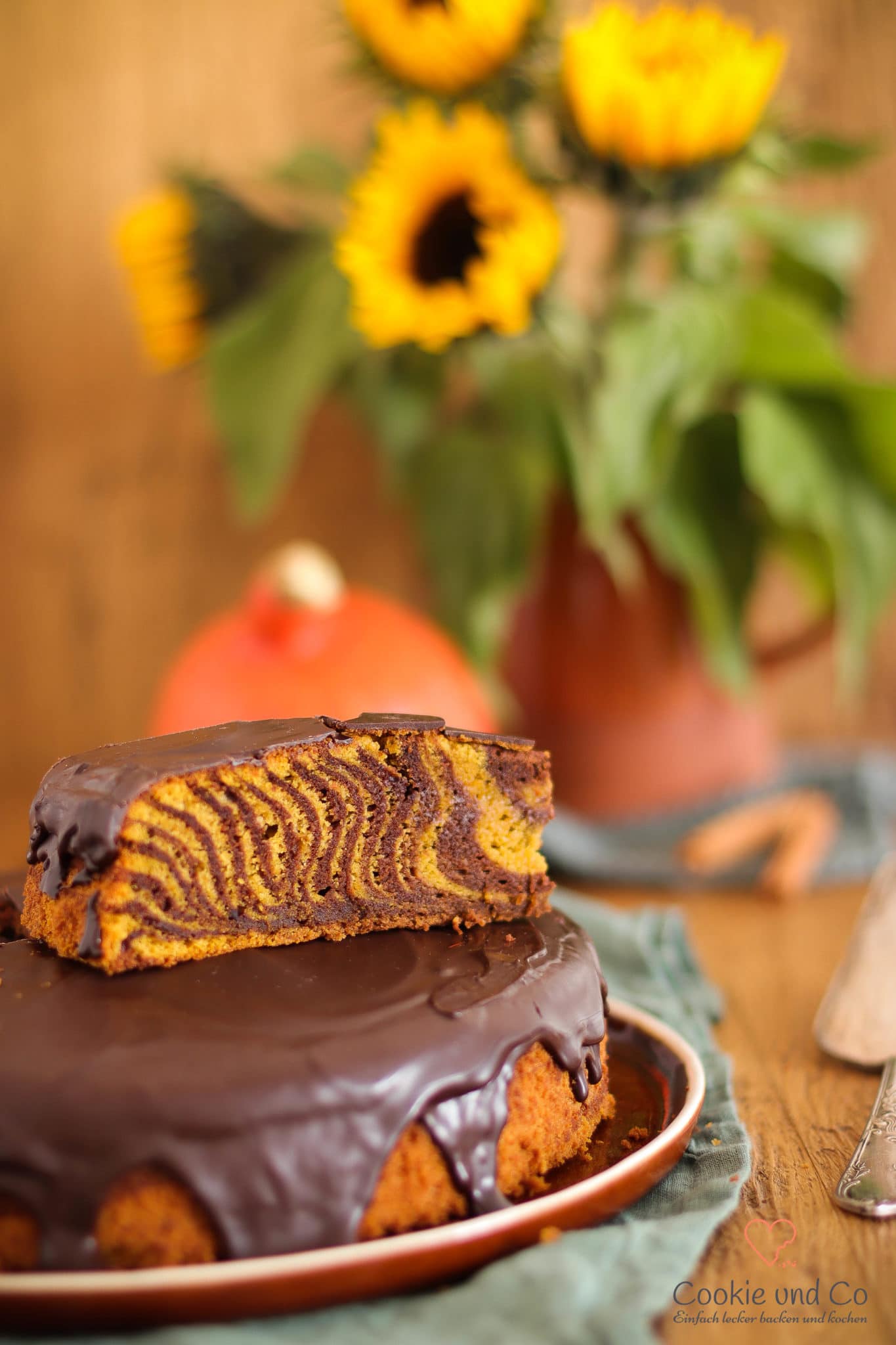 Tigerkuchen (Kürbis-Marmorkuchen)