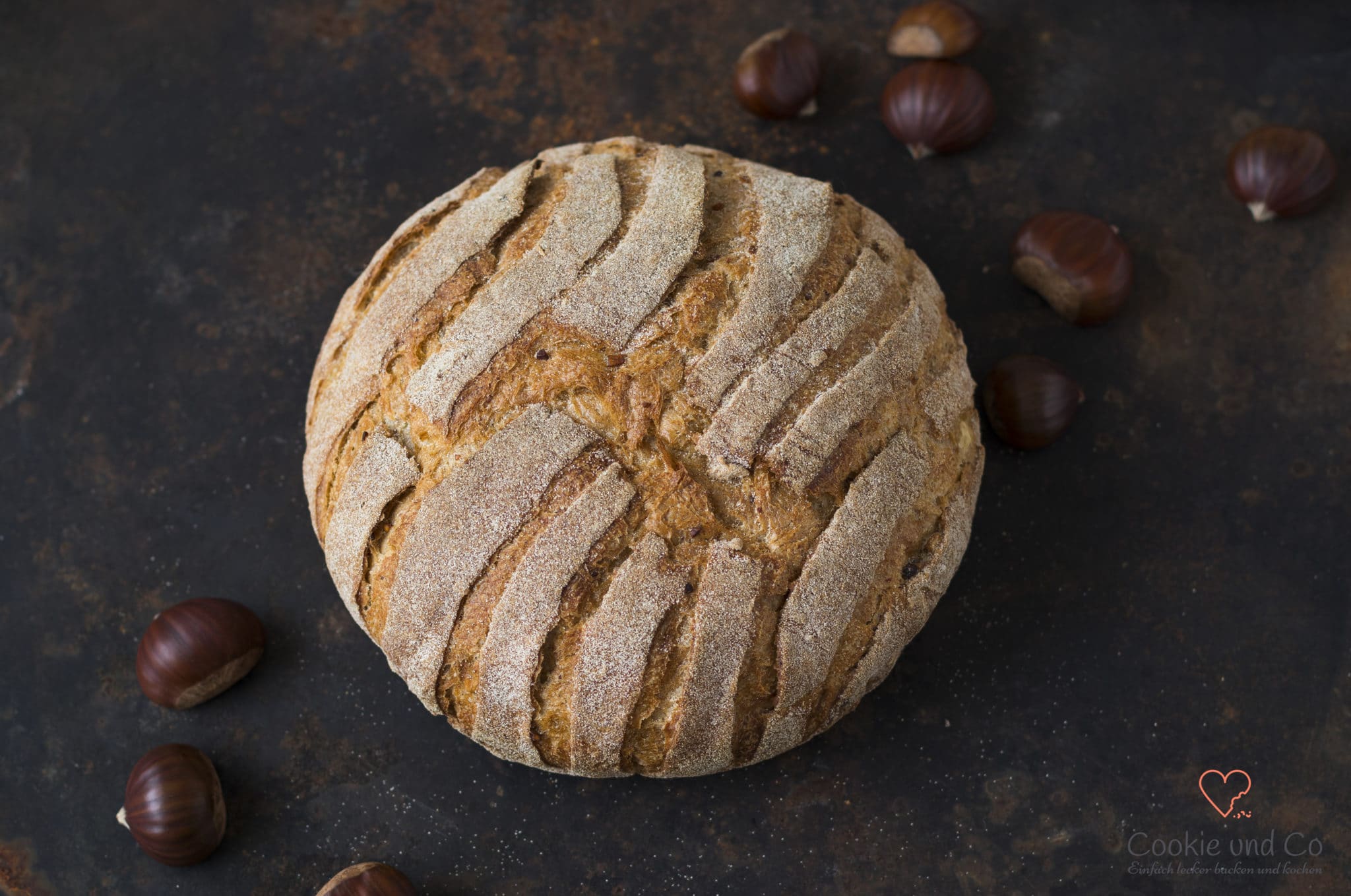 Mischbrot mit Maronen (Auffrischbrot)