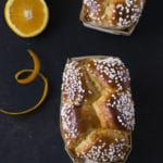 Dinkel Brioche mit wenig Hefe und Übernachtgare sowie einem Hauch Orange. Nach Wunsch mit Lievito Madre.