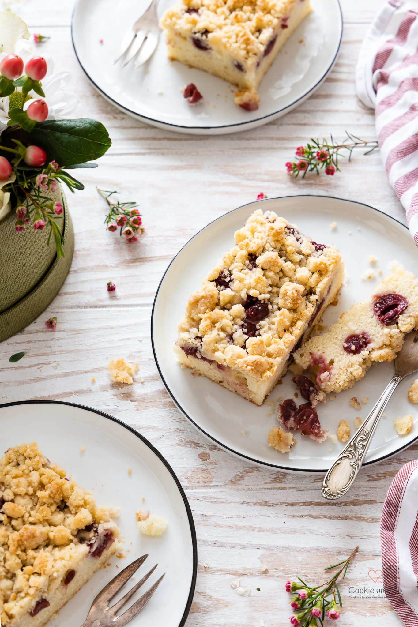 Kirsch Streuselkuchen Blechkuchen Aus Ruhrteig Cookie Und Co