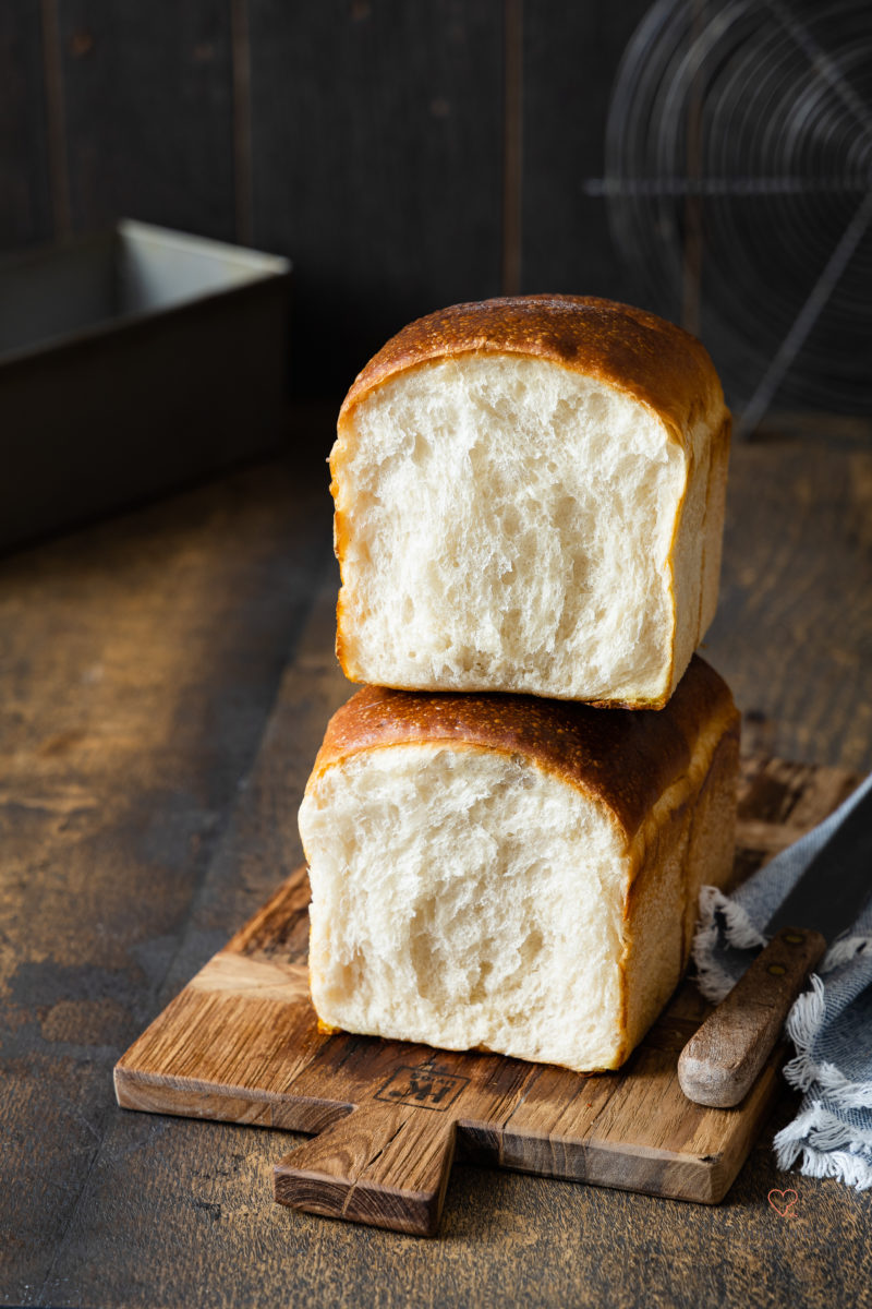 Softes Sandwichbrot, ein goldener Butter-Toast