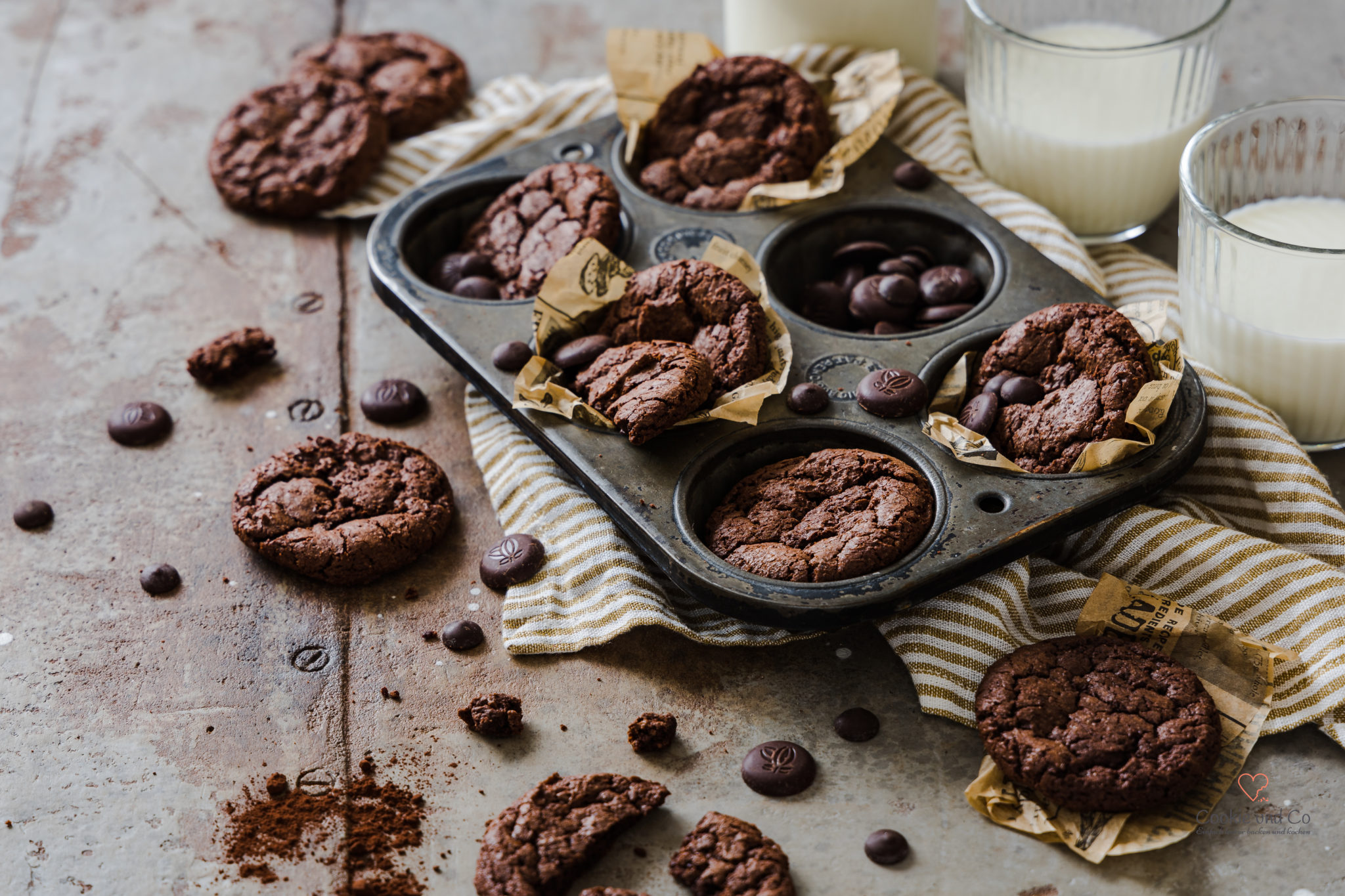Brownie Cookies (mit und ohne Sauerteig) - Auffrischrezept