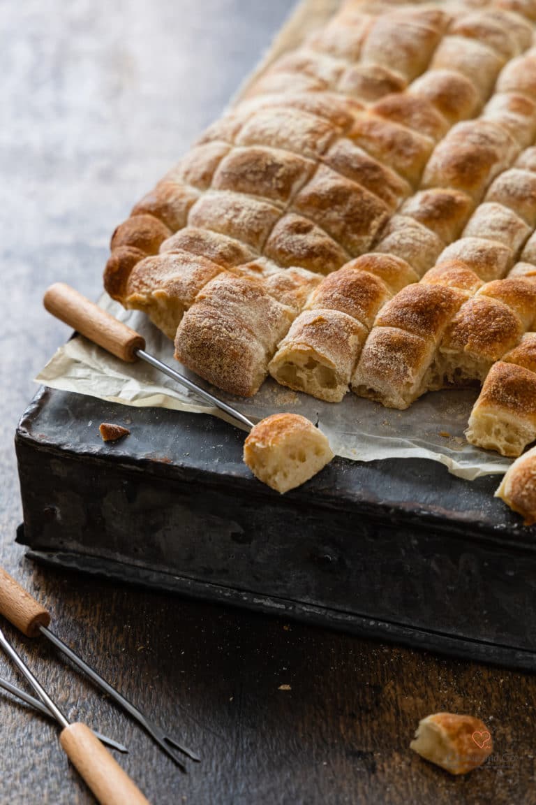 Fondue Brot | Einfacher No Knead Teig mit wenig Hefe