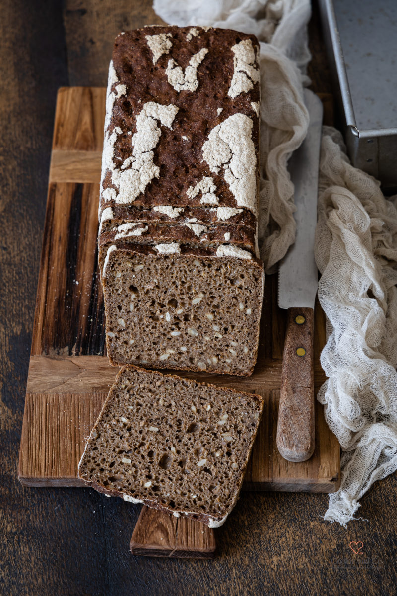 Roggen Kornling | 100 % Roggenbrot, ohne Hefe als Kastenbrot