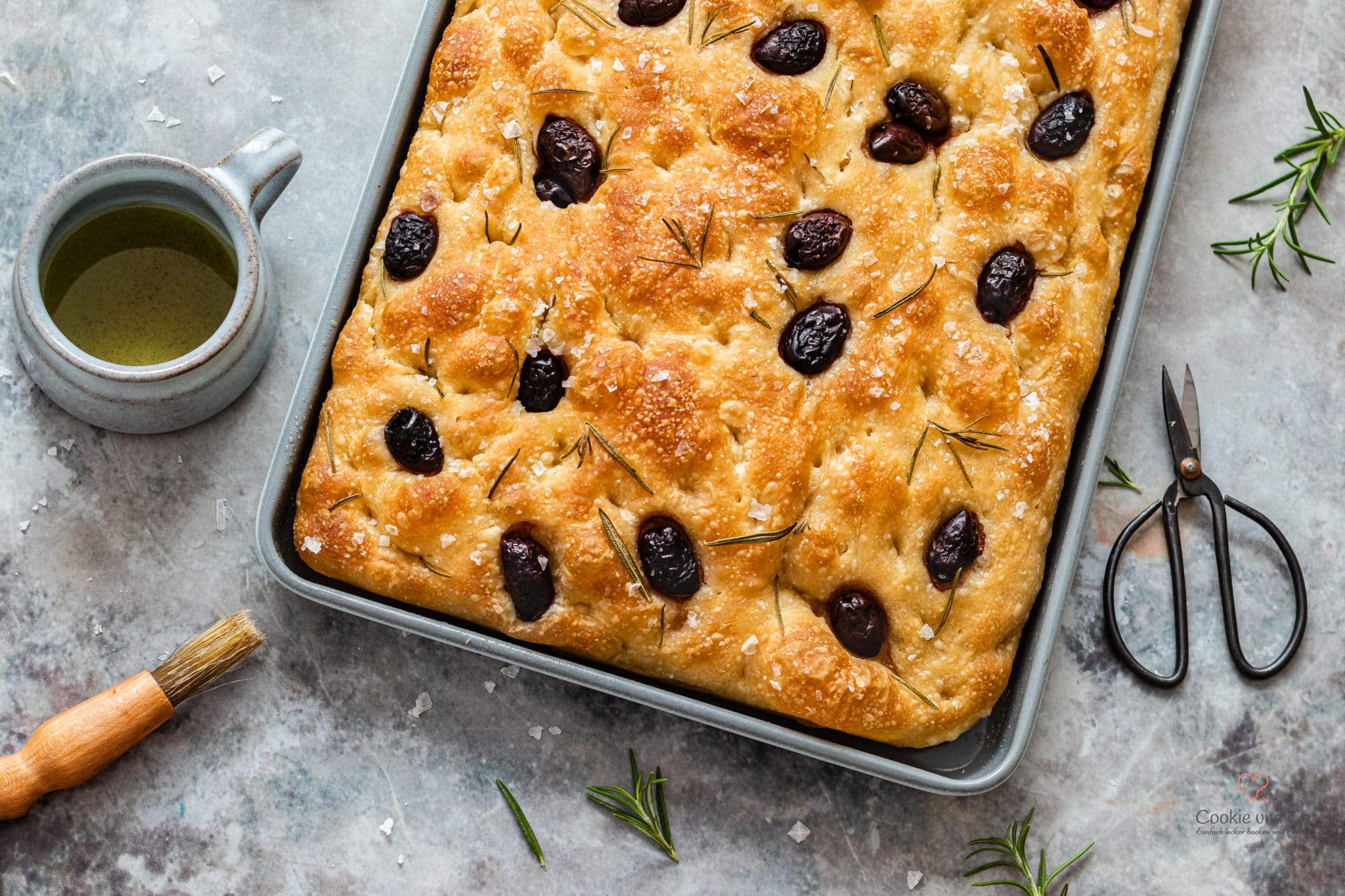 Focaccia mit Lievito Madre ohne Hefe.