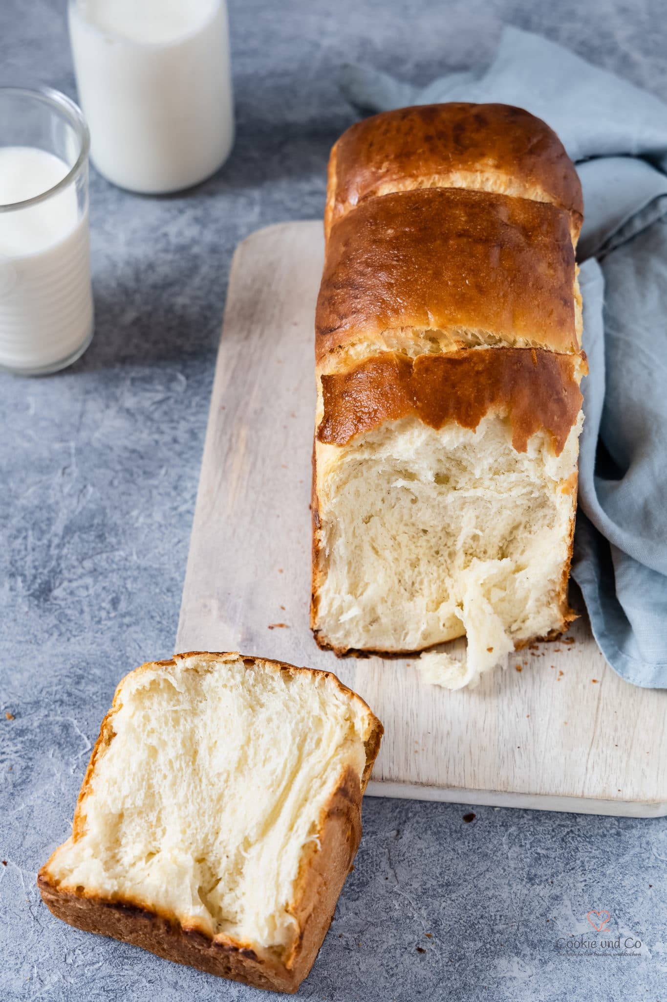 Softes Milchbrot aus der Kastenform.