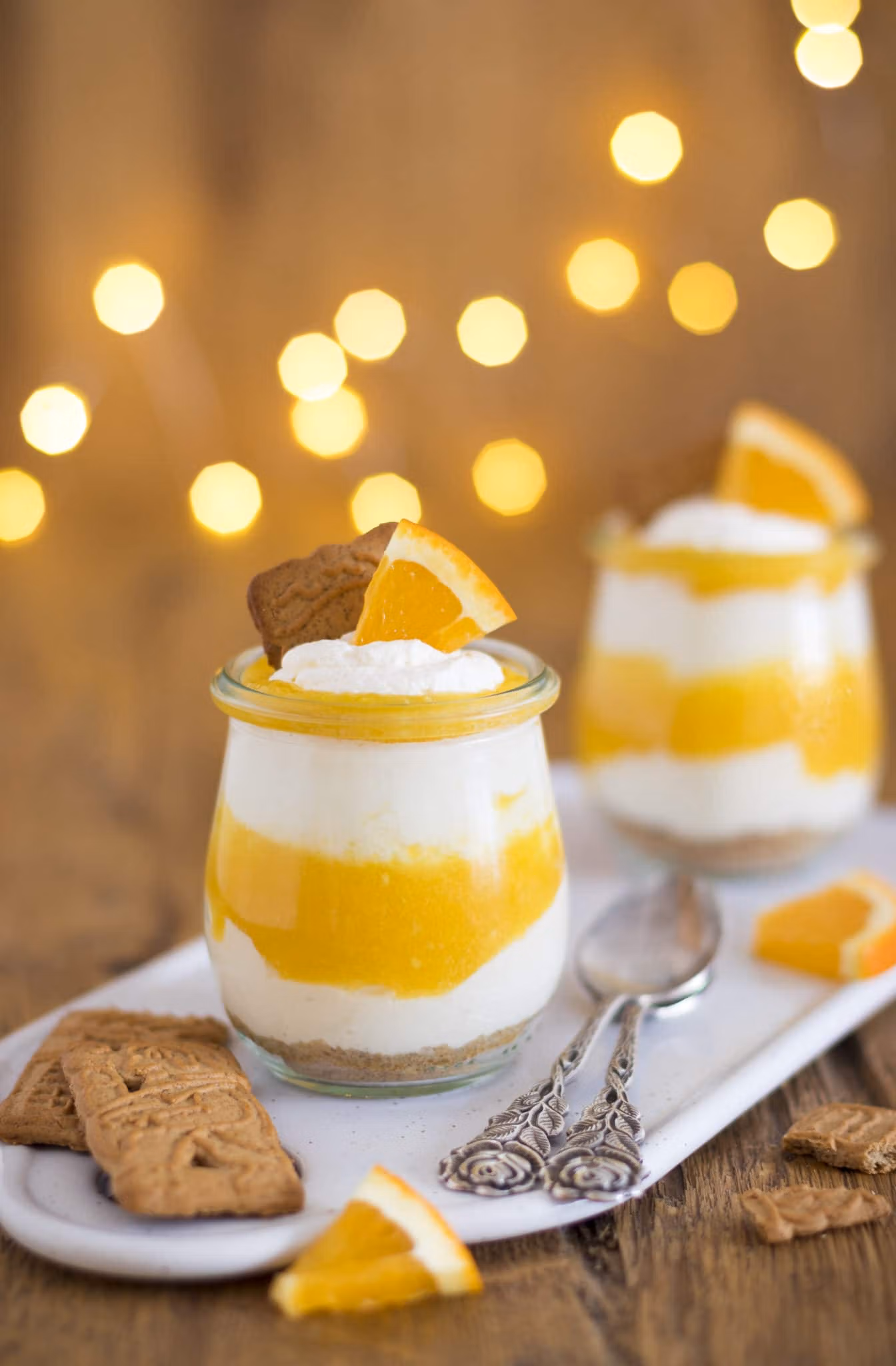 Orangen Cheesecake Dessert im Glas (mit Spekulatius)