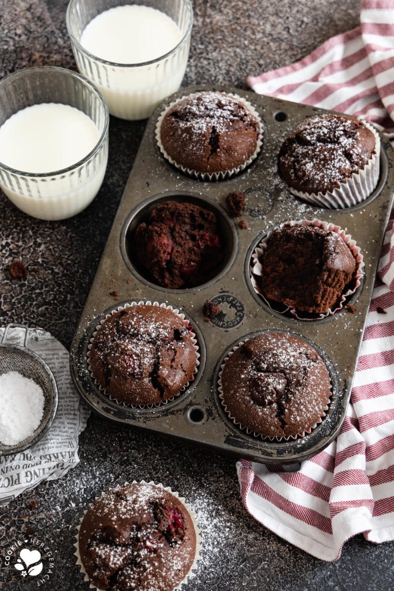 Schoko-Kirsch-Muffins: einfach, schnell &amp; lecker