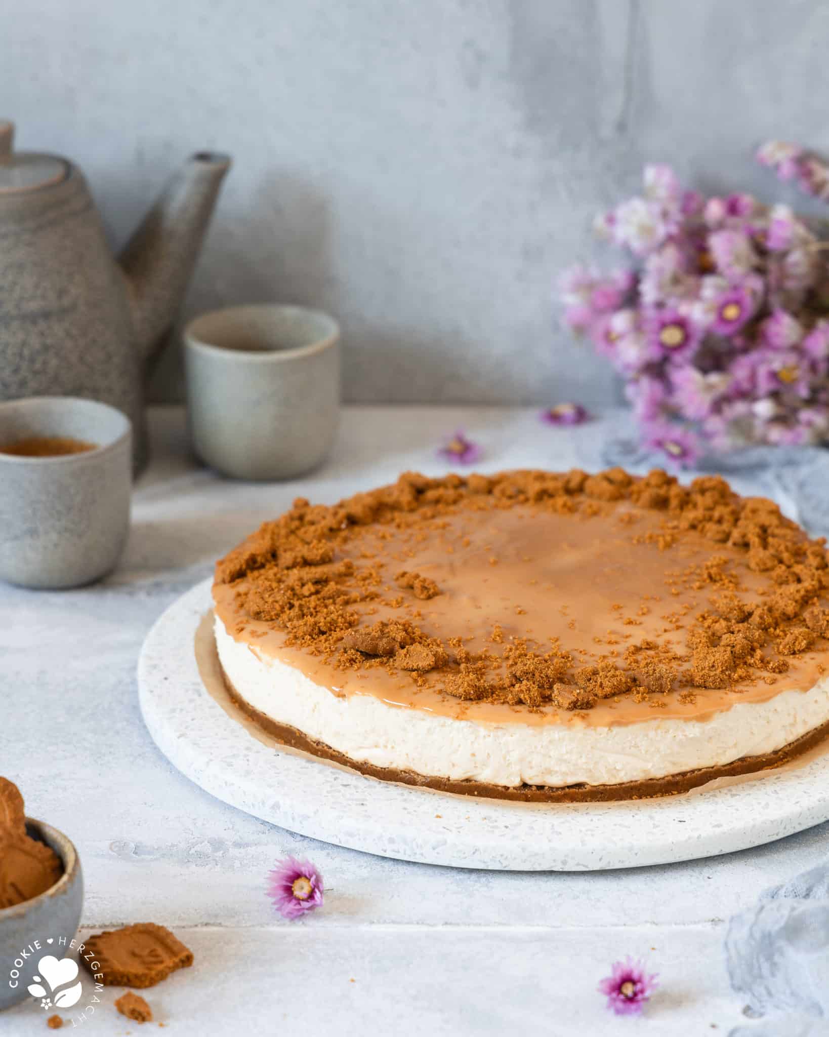 Karamell-Käsekuchen ohne backen (no bake caramel Cheesecake)