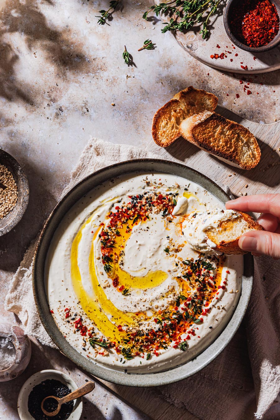 Feta-Dip mit Joghurt und Frischkäse