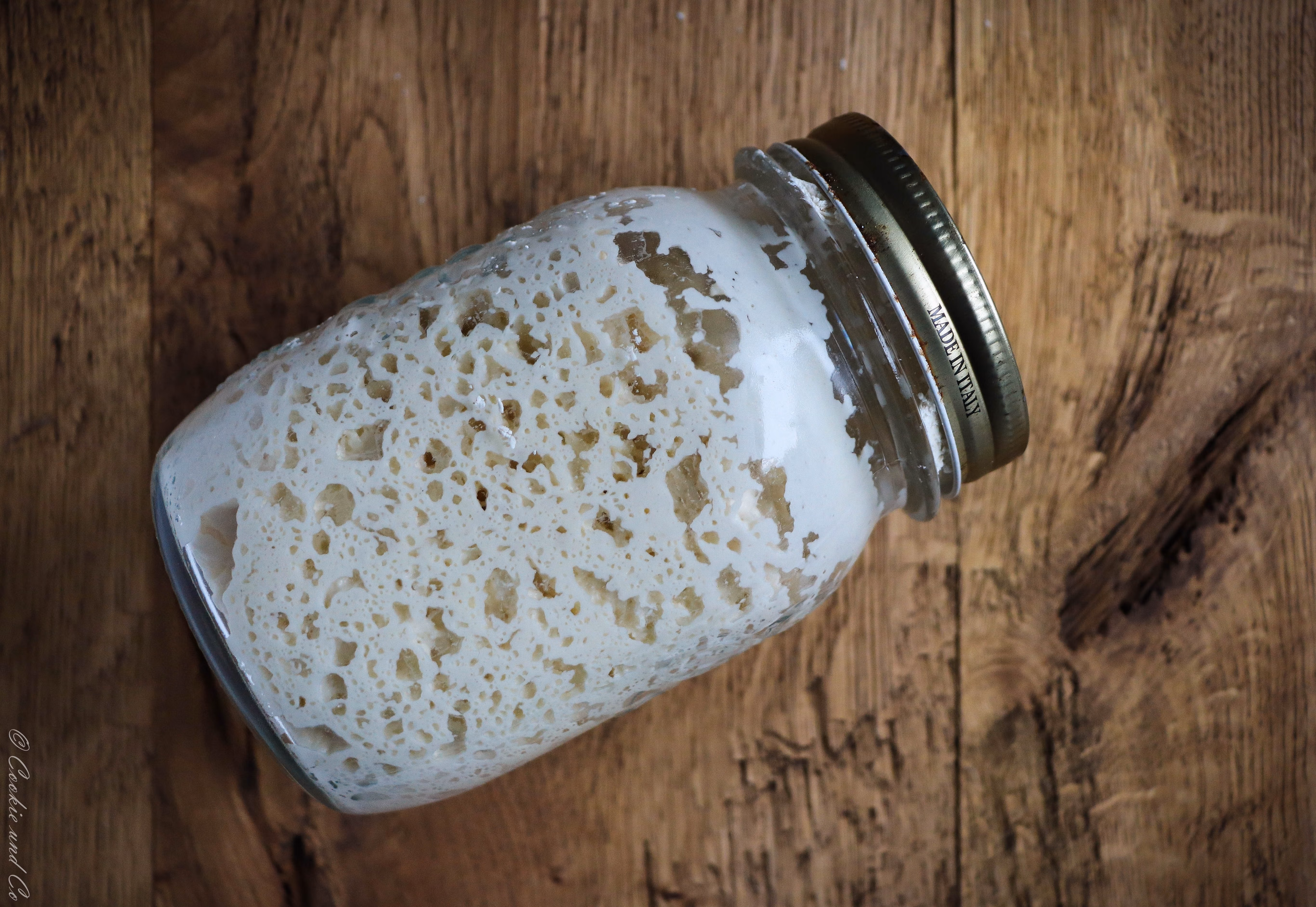 Lievito Madre mit frischem Apfel angesetzt.