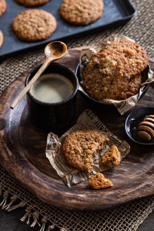 Müslikekse, leckere Cookies ohne Industriezucker mit Vollkornmehl aus Dinkel